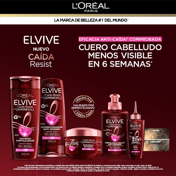 shampoo para la caída del cabello elvive